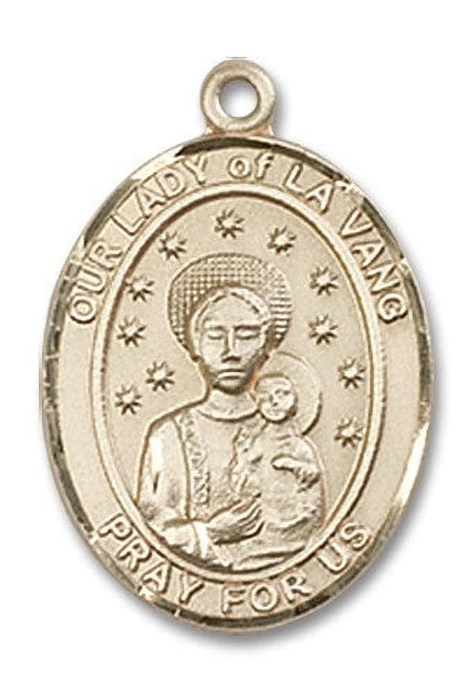 Extel Medium Oval 14kt Gold Filled Our Lady of la Vang Medal