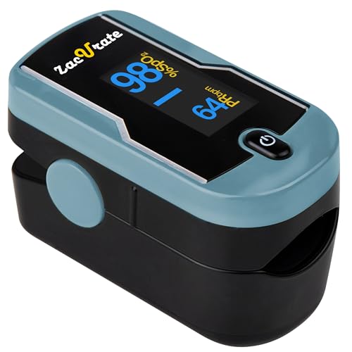 Zacurate 500F Fingertip Pulse Oximeter Blood Oxygen Saturation Monitor with Lanyard Included (Sunny Yellow), (NO Batteries)