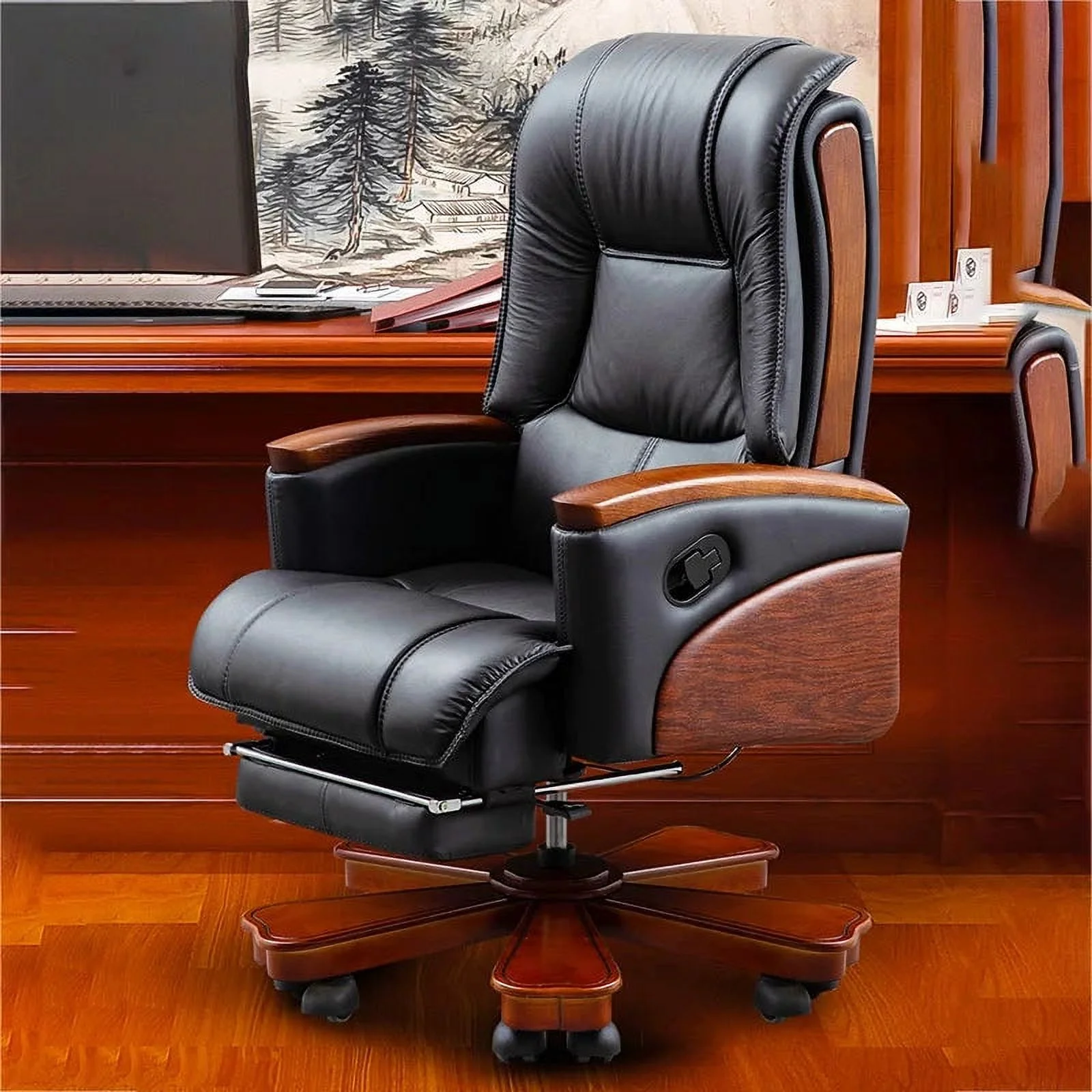 Swivel Computer Office Chairs Ergonomic Design Beauty Salon Study Nordic Chair Leather Rolling Chaises De Bureau Furniture T50BY