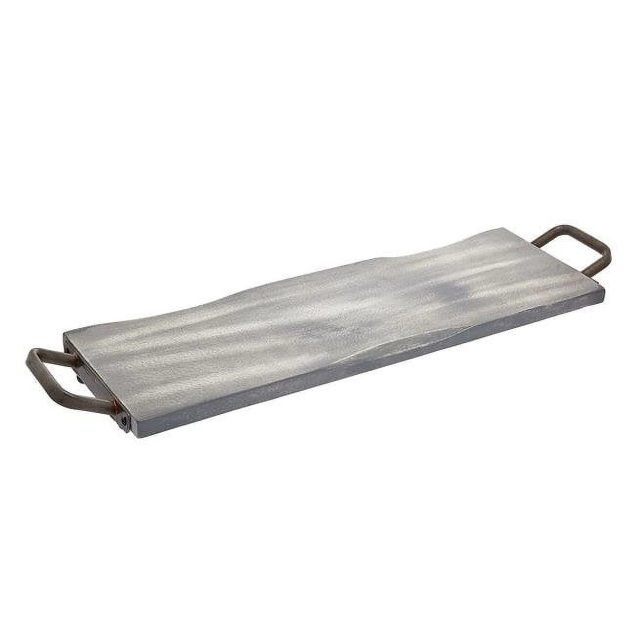 Godinger 33601 26 in. Grey Wash Wood & Metal Tray