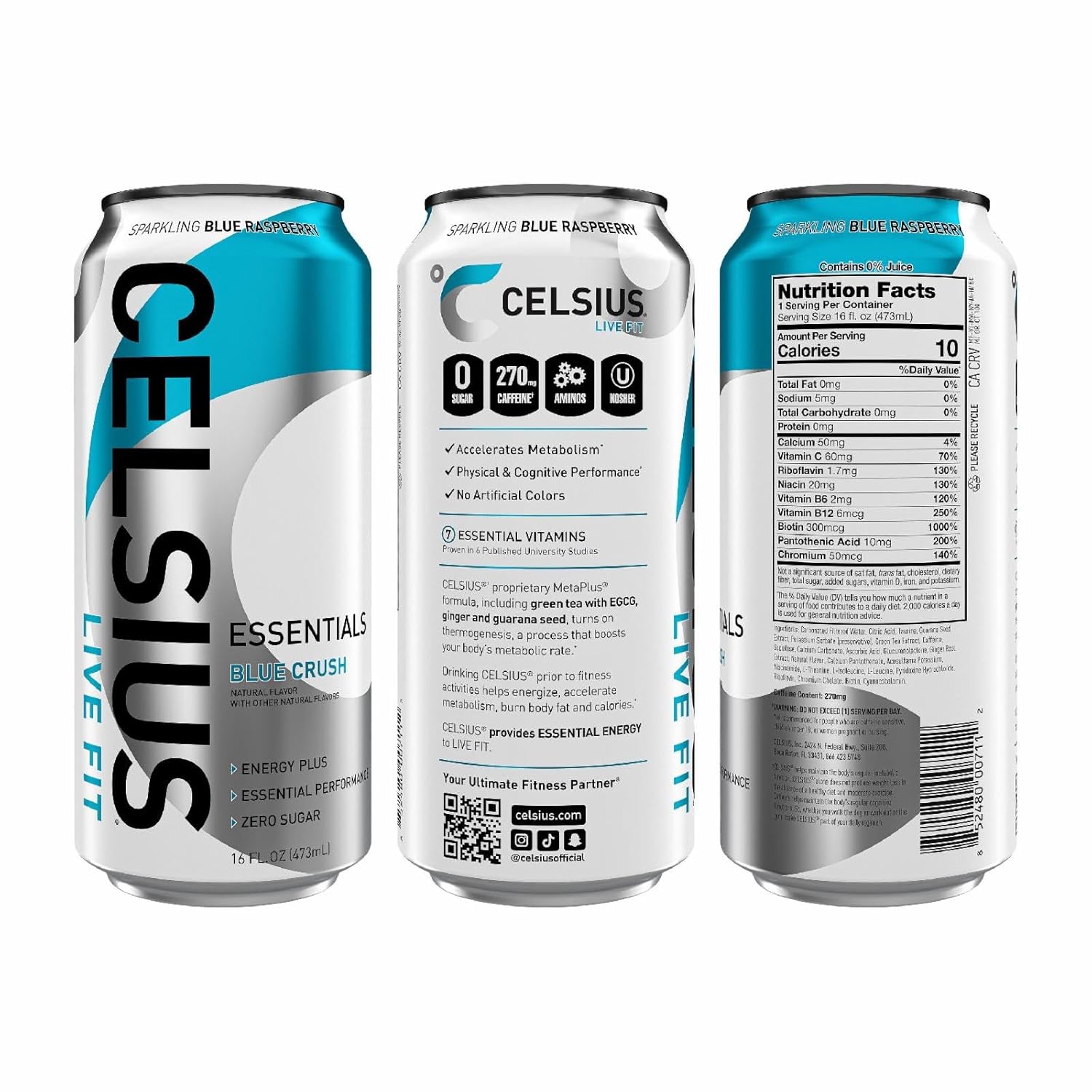 Celsius Essentials Blue Crush 16oz