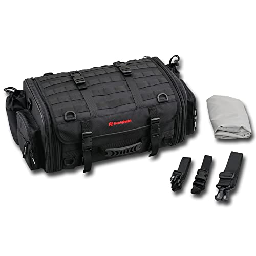 HENLYBEGINS Motorcycle Rear Touring Seat Bag For Adventure Bikes, Harley Davidson, Honda Rebel and more (Universal Type) (Medium) (D96720)