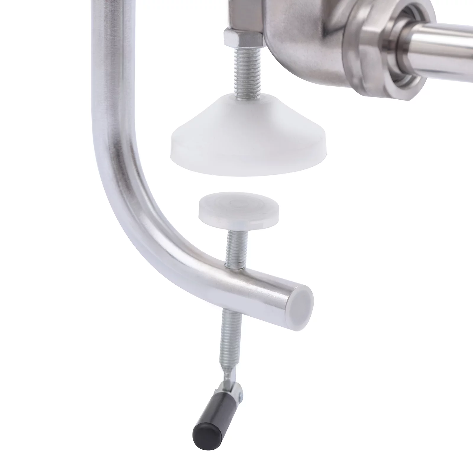 Oukaning anual Sausage Stuffer Maker 6LBS/3L Stainless Steel Vertical Sausage Maker 4 Tubes Home/Commercial Use