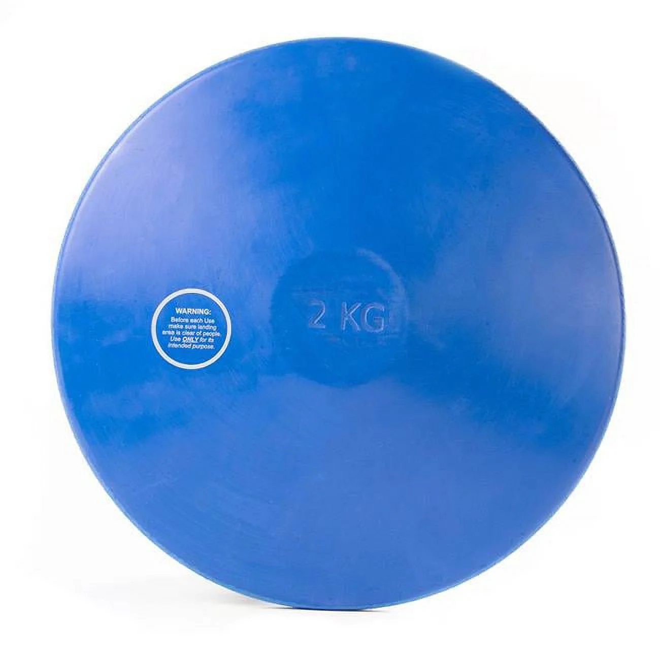 2kg Rubber Practice Discus | Mens & College Regulation Official Weight | Indoor & Outdoor, Blue Non-Marking Rubber | Track & Field Competition Training | Coaching Equipment for Strongman Events