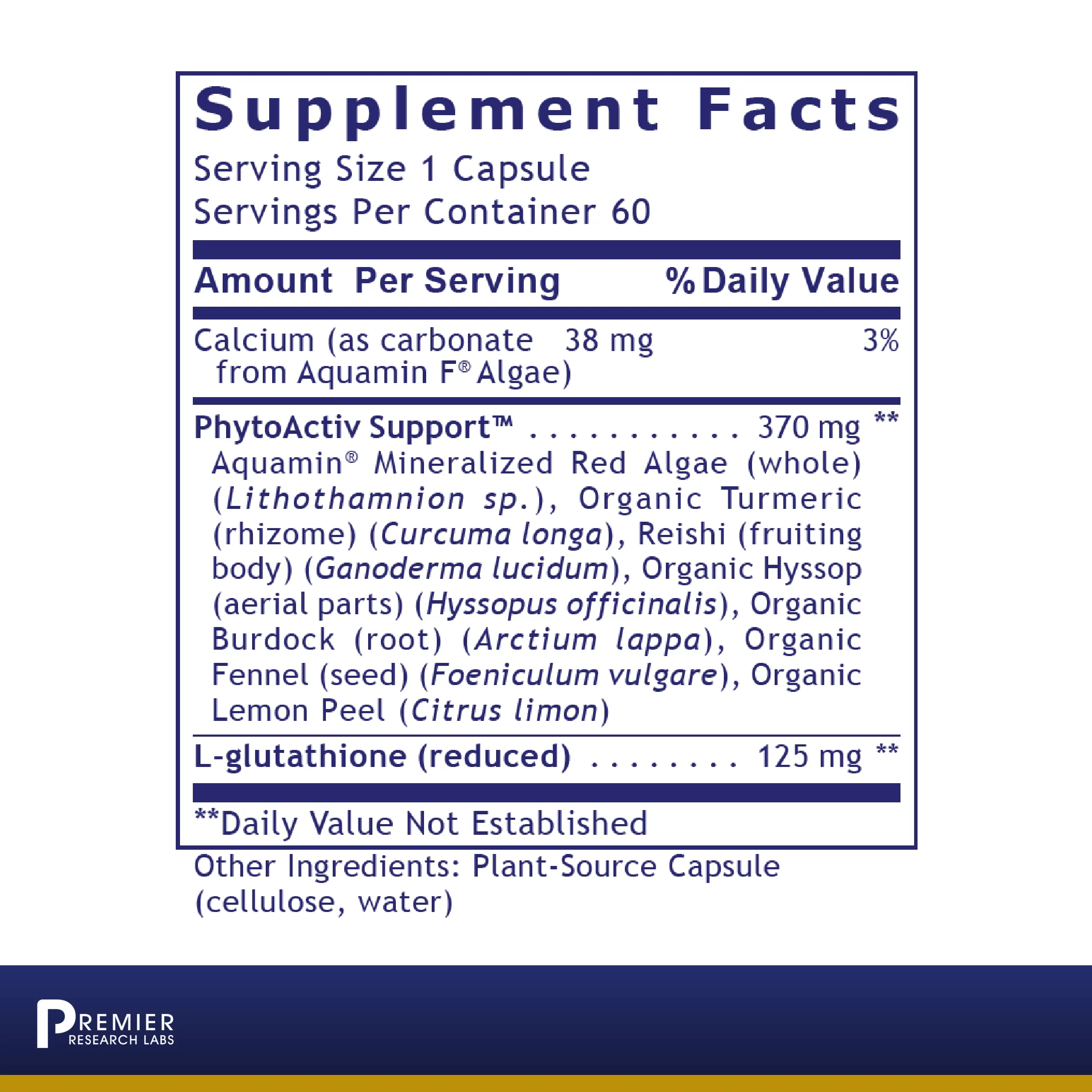 Premier Research Labs Glutathione Complex - Liver & Immune Health Support Supplement* - Glutathione Pill for Daily Immune Support & Natural Liver Cleanse* - 60 Vegetarian Capsules