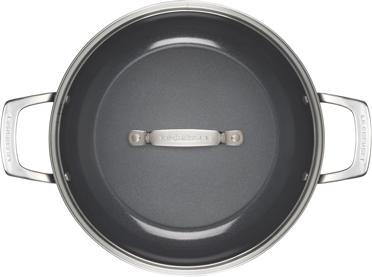 Le Creuset Essential Non-stick Ceramic Shallow Braiser with Glass Lid, 3.5 qt.​