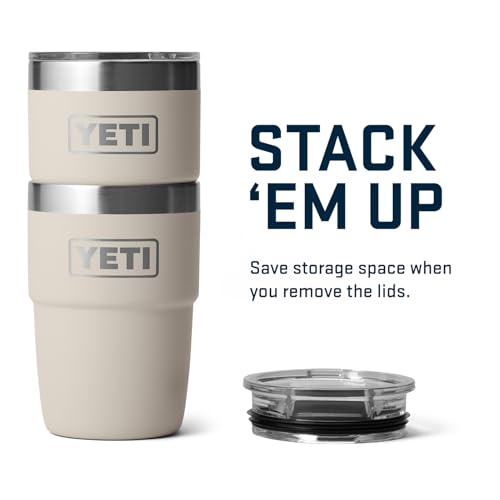 YETI Rambler 8 oz Stackable Cup, Stainless Steel, Vacuum Insulated Espresso Cup with MagSlider Lid
