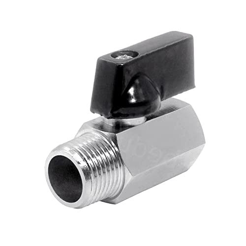 Beduan Brass Mini Ball Valve NPT Female x Male Shut-Off Valve