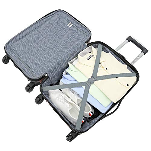 Travelers Club Chicago Hardside Expandable Spinner Luggage, Teal, 20