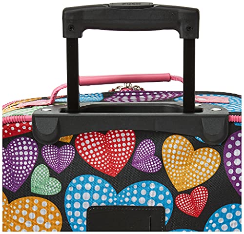 Rockland Fashion Softside Upright Luggage Set, Expandable, Kensington, Black and White, 2-Piece(14/19)