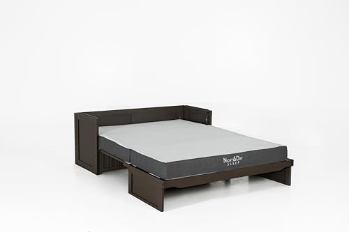 NIGHT & DAY Furniture Murphy Cube Cabinet Bed (White, Queen)