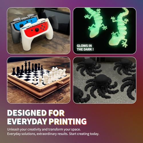 OVERTURE PLA Filament 1.75mm PLA 3D Printer Filament, 2kg Cardboard Spool (4.4lbs), Dimensional Accuracy +/- 0.02mm, Fit Most FDM Printer (Black 2-Pack)