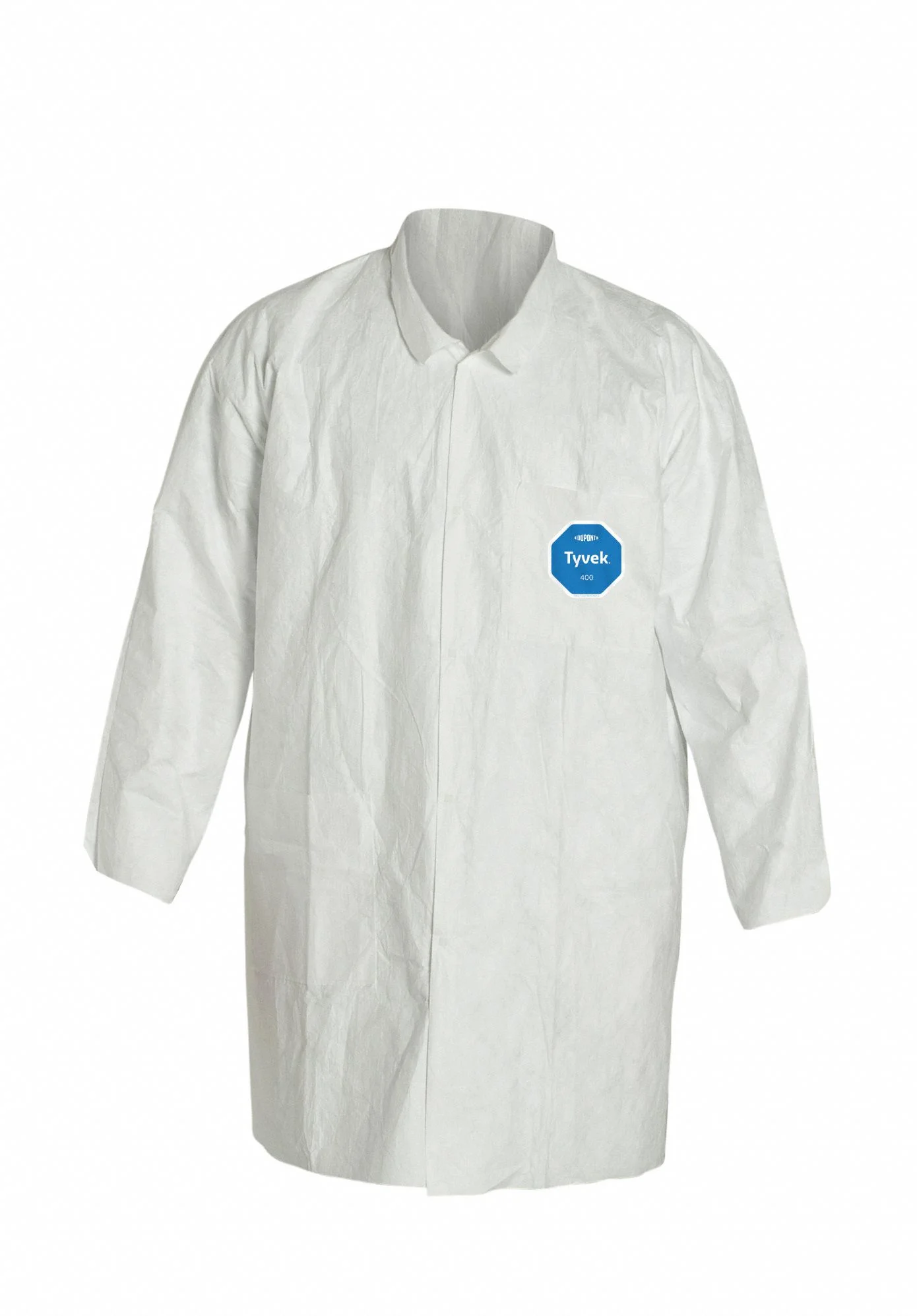 Dupont Lab Coat,White,Snaps,3XL,PK8  TY212SWH3X0008G1