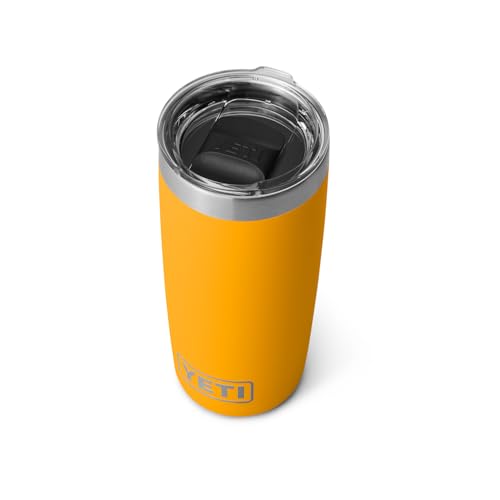 YETI Rambler 10 oz Tumbler, Stainless Steel, Vacuum Insulated with MagSlider Lid, Firefly Yellow