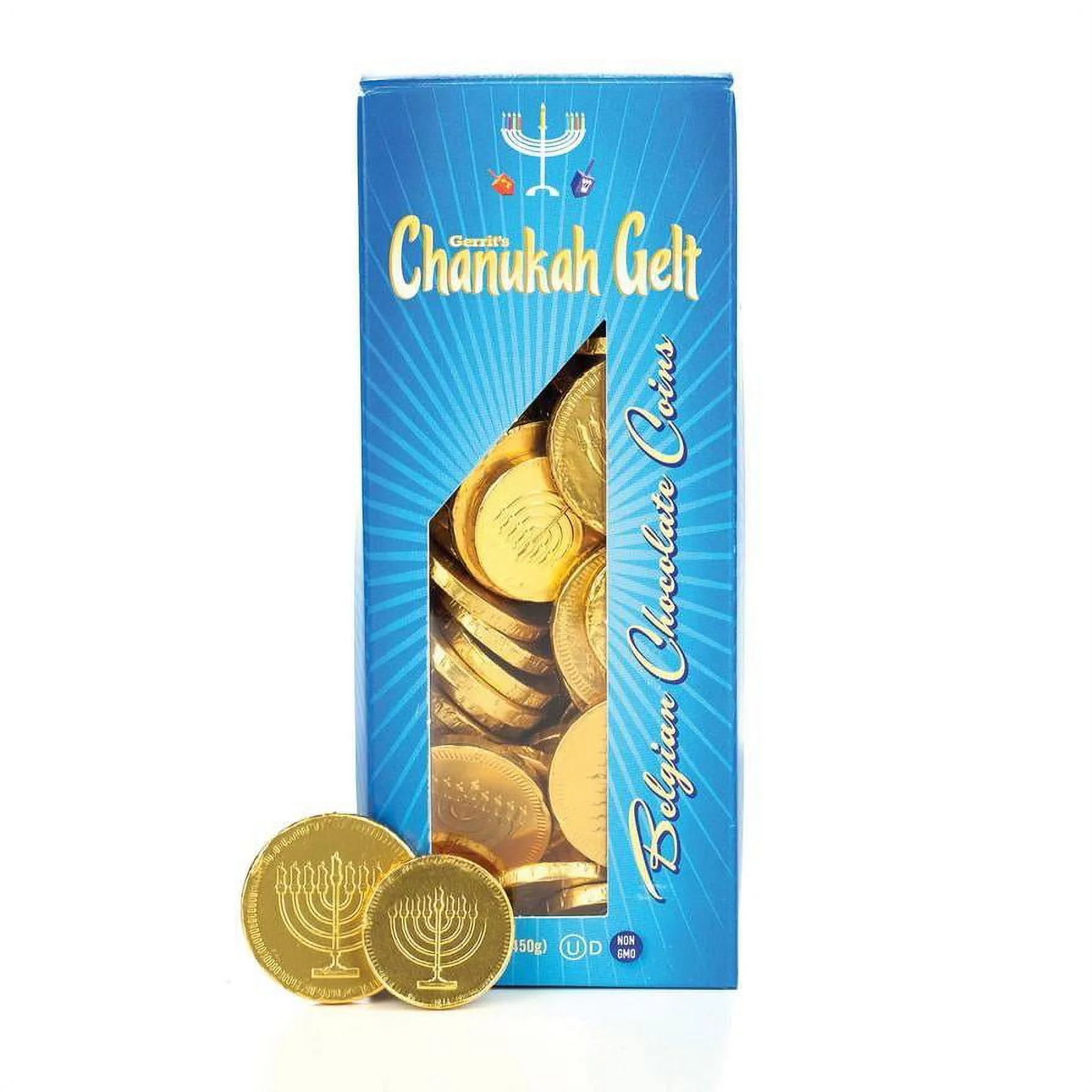 Chanukah Gelt Tower Box - 1 lb