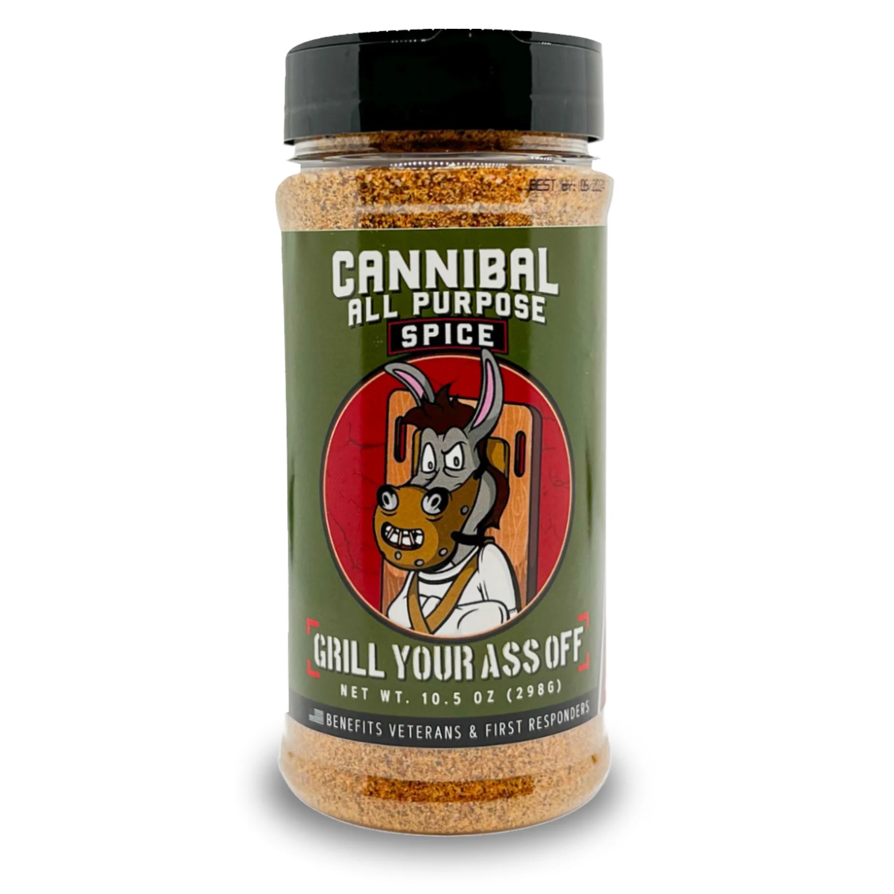 Grill Your Ass Off Cannibal All Purpose Spice - MSG & Gluten Free Premium Gourmet BBQ & Grill Seasoning, Made in Texas - 10.5oz
