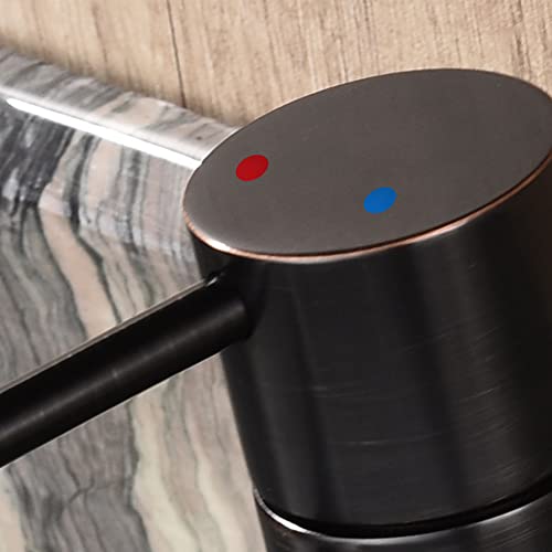 Brushed Gold Vessel Sink Faucet with Pop Up Drain and Supply Lines, Stainless Steel Gold Vanity Faucet Single Hole, JXMMP Single Handle Bathroom Faucet Gold, JXM1001BG