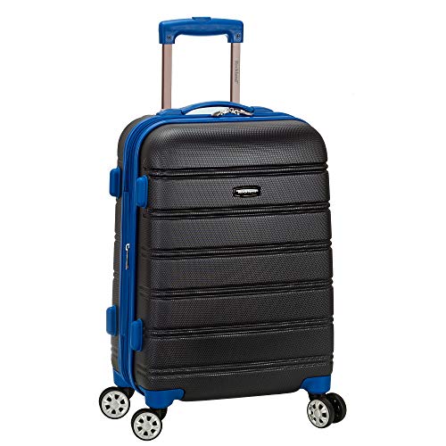 Rockland Melbourne Hardside Expandable Luggage with Spinner Wheels, 2TONENAVY, 2 Piece (20/28)