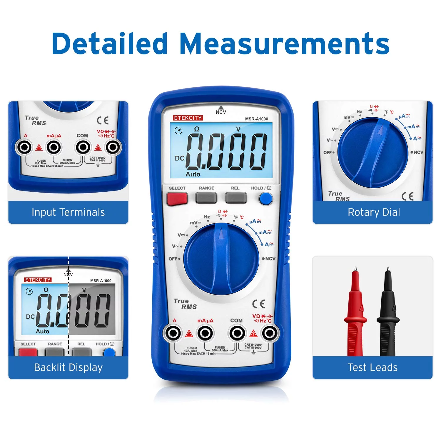 Etekcity Auto-Ranging TRMS 6000 Counts New Digital Multimeter