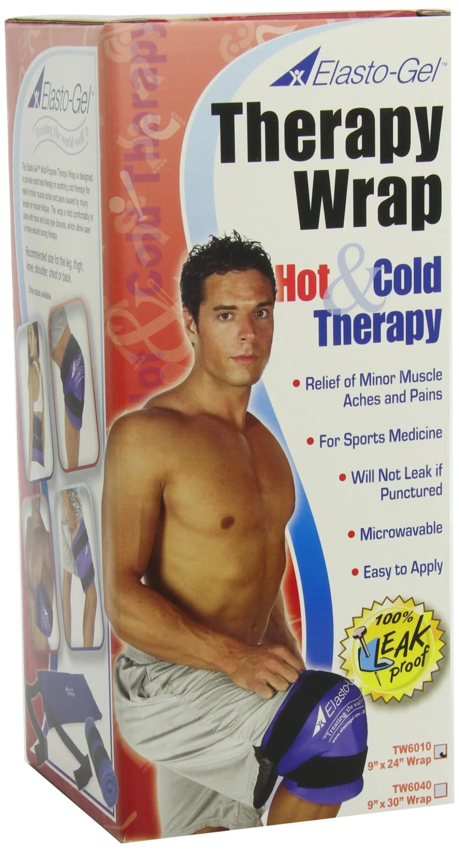 Elasto Gel Hot / Cold Therapy Wrap with Cover, 9 X 24 Inch | 1 Each