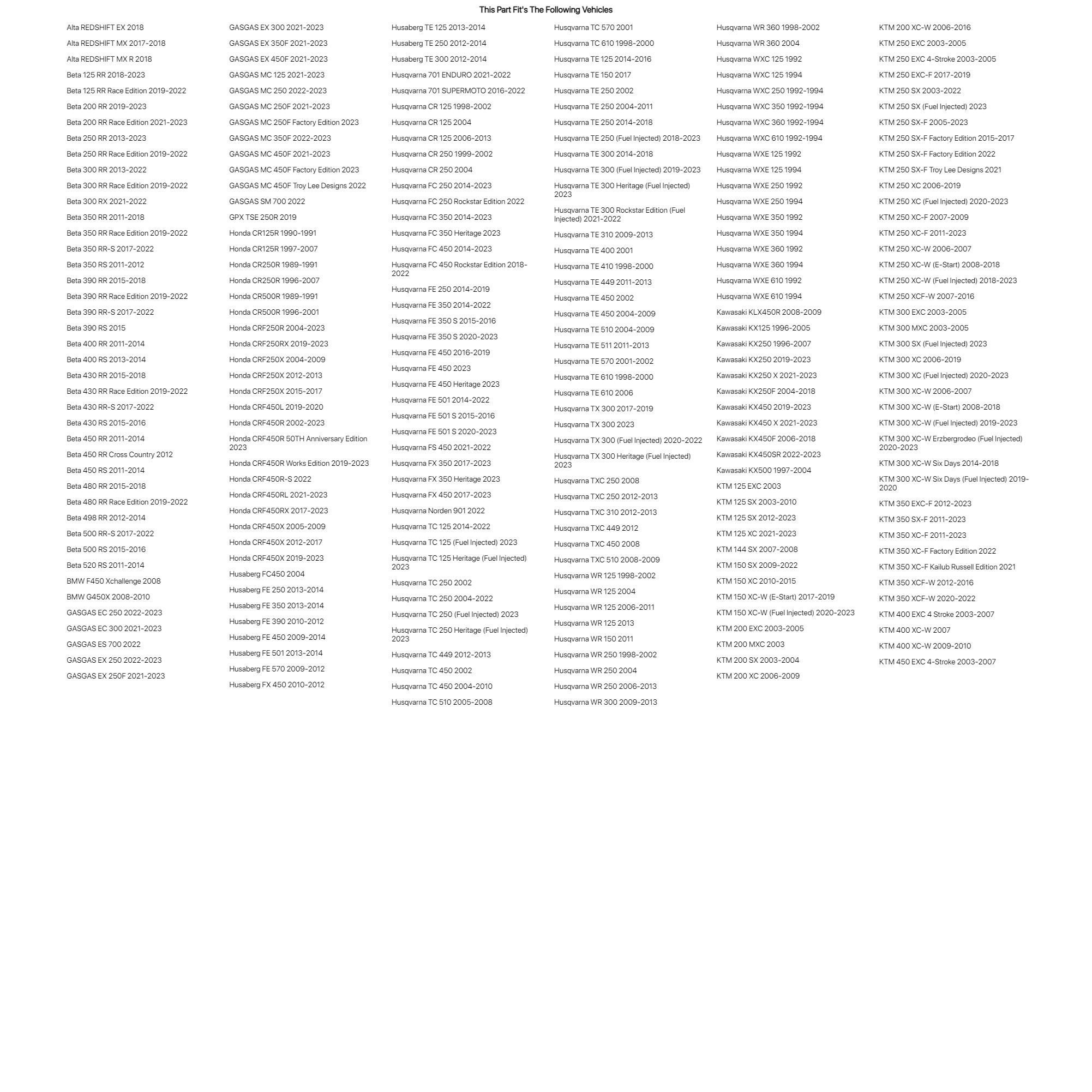 Tusk Neoprene Seal Guards 44-50mm Fork Tube, Long, Black For Kawasaki KX250 1996-2007,2019-2022