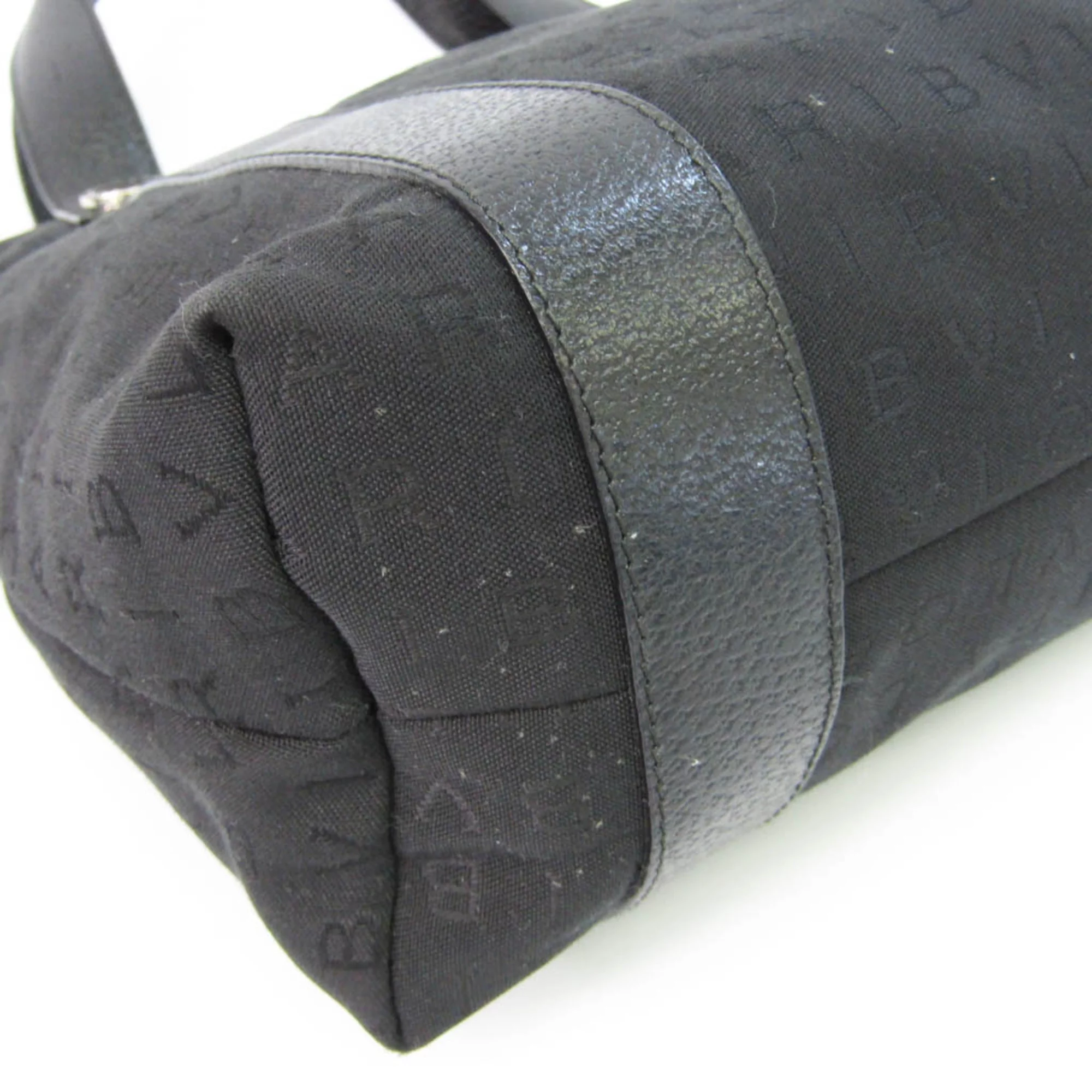 Pre-Owned Bvlgari Logomania With Pouch 22278 Women,Men Canvas,Leather Handbag Black (Good)