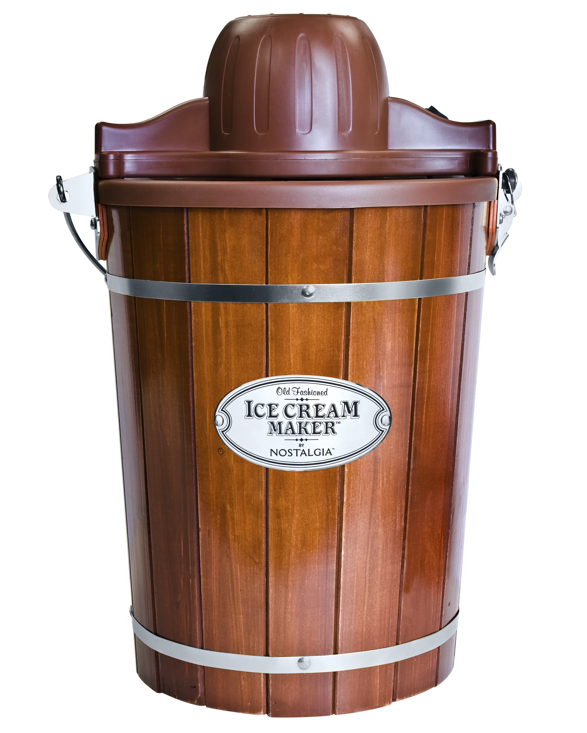 Nostalgia 6-Quart Wood Bucket Ice Cream Maker
