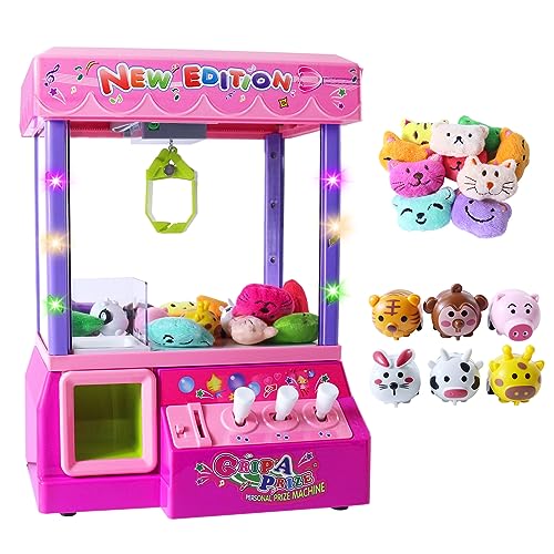 Yasola Claw Machine for Kids,Mini Vending Machines, Arcade Candy Claw Game Prizes Grabber Toy for Home,Prize Dispenser Toys for Girls with Lights Sound