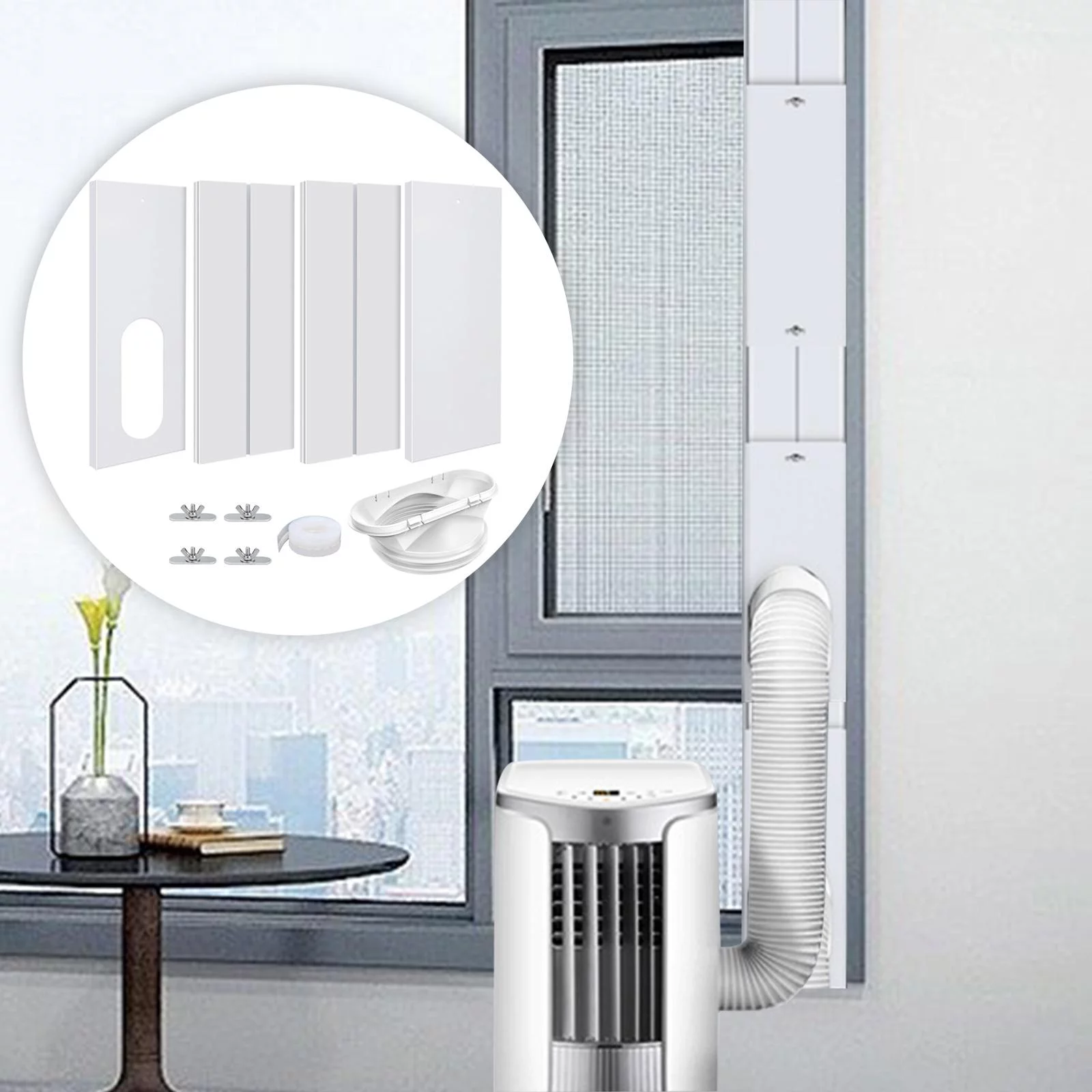 seal Portable Air Conditioner Window for Sliding Window Ducting 4pcs