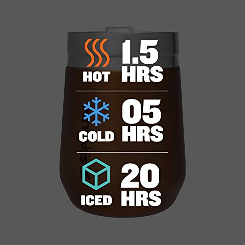 Stanley GO Everyday Wine Tumbler 10 oz | Press Fit Drink Through Lid | Beverage, Coffee, and Cocktail Cup | Insulated Stainless Steel Wine Glass | BPA-Free | Ash