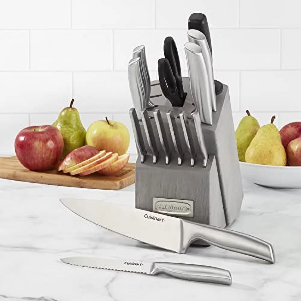 Cuisinart 15PC Ergonomic High-Carbon Stainless Steel Grey Block Set