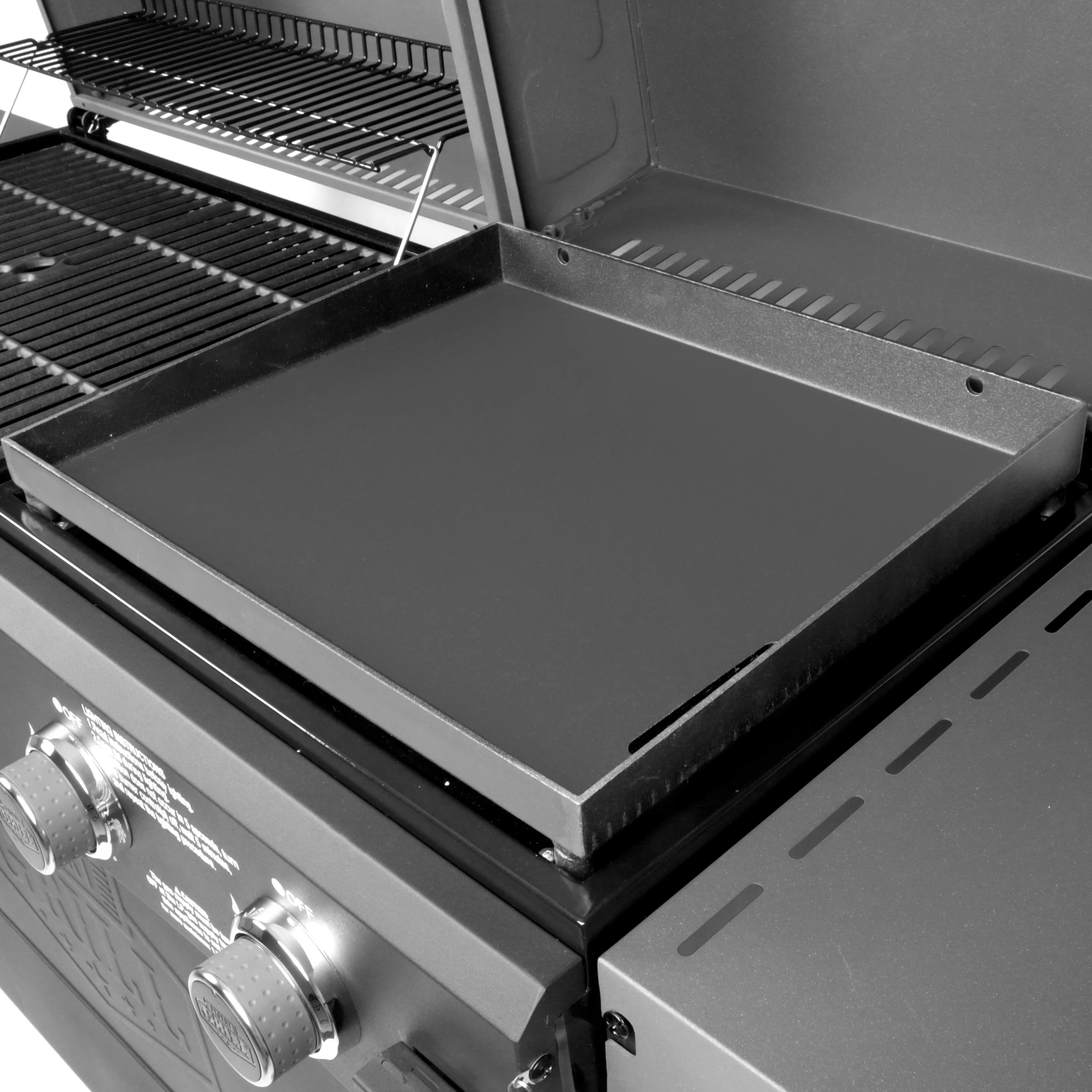 Expert Grill 5 Burner Combination Propane Gas Grill and Propane Griddle Grill, Black