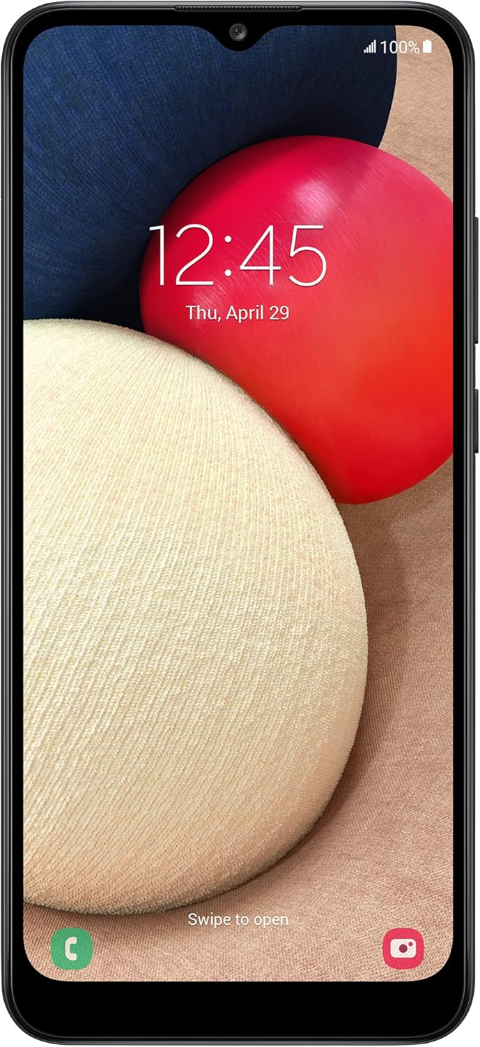 TracFone Samsung Galaxy A02s Prepaid Smartphone (Locked) - Black - 32GB - Sim Card Included