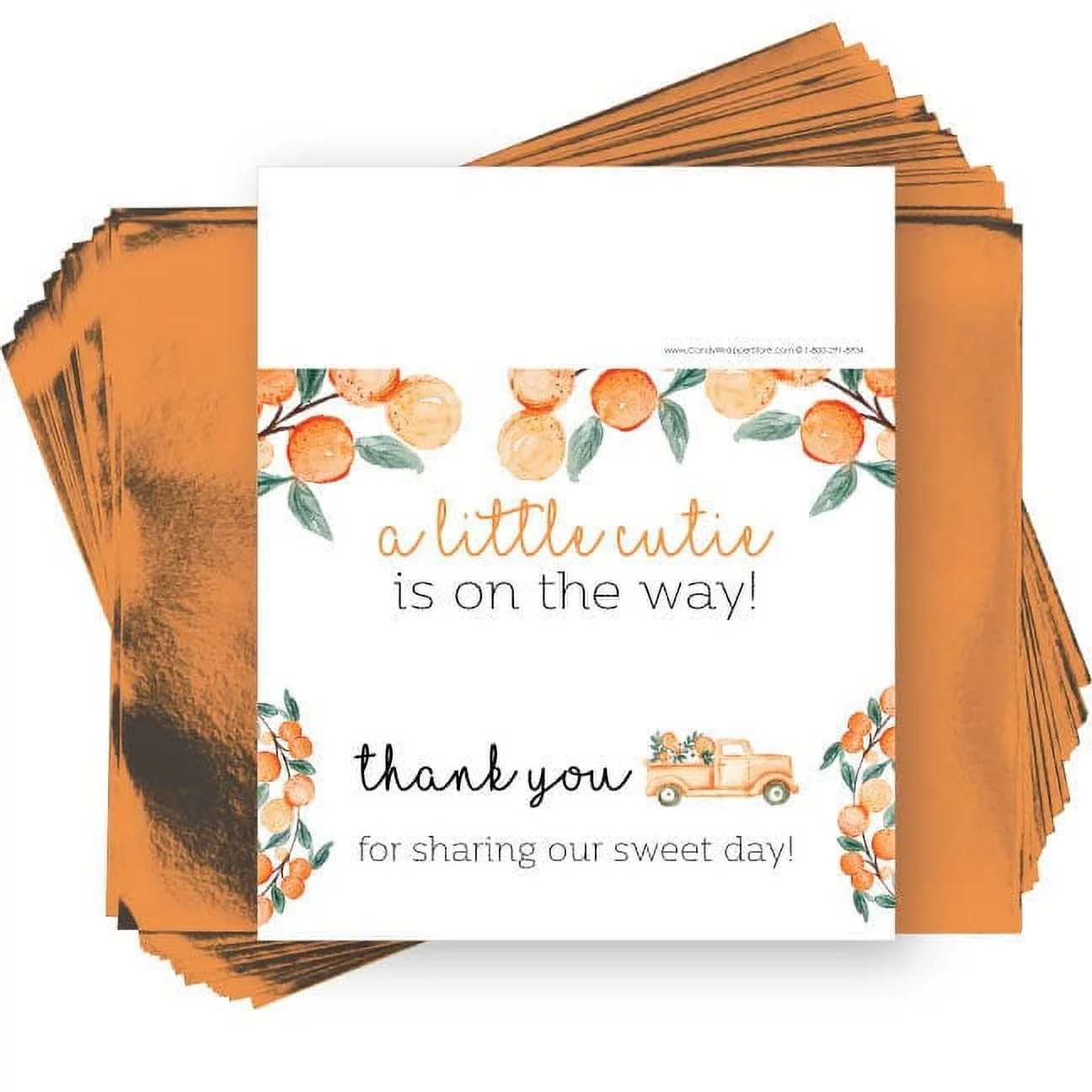 Non-Personalized Little Cutie Baby Shower Candy Bar Wrappers - Set of 36