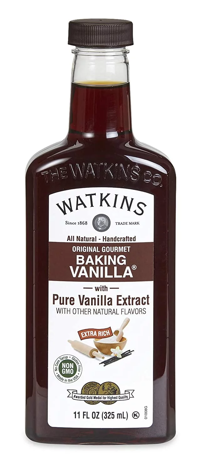 Watkins All Natural Original Gourmet Baking Vanilla, with Pure Vanilla Extract, 11 oz. Bottle, 1 Count (Packaging May Vary)