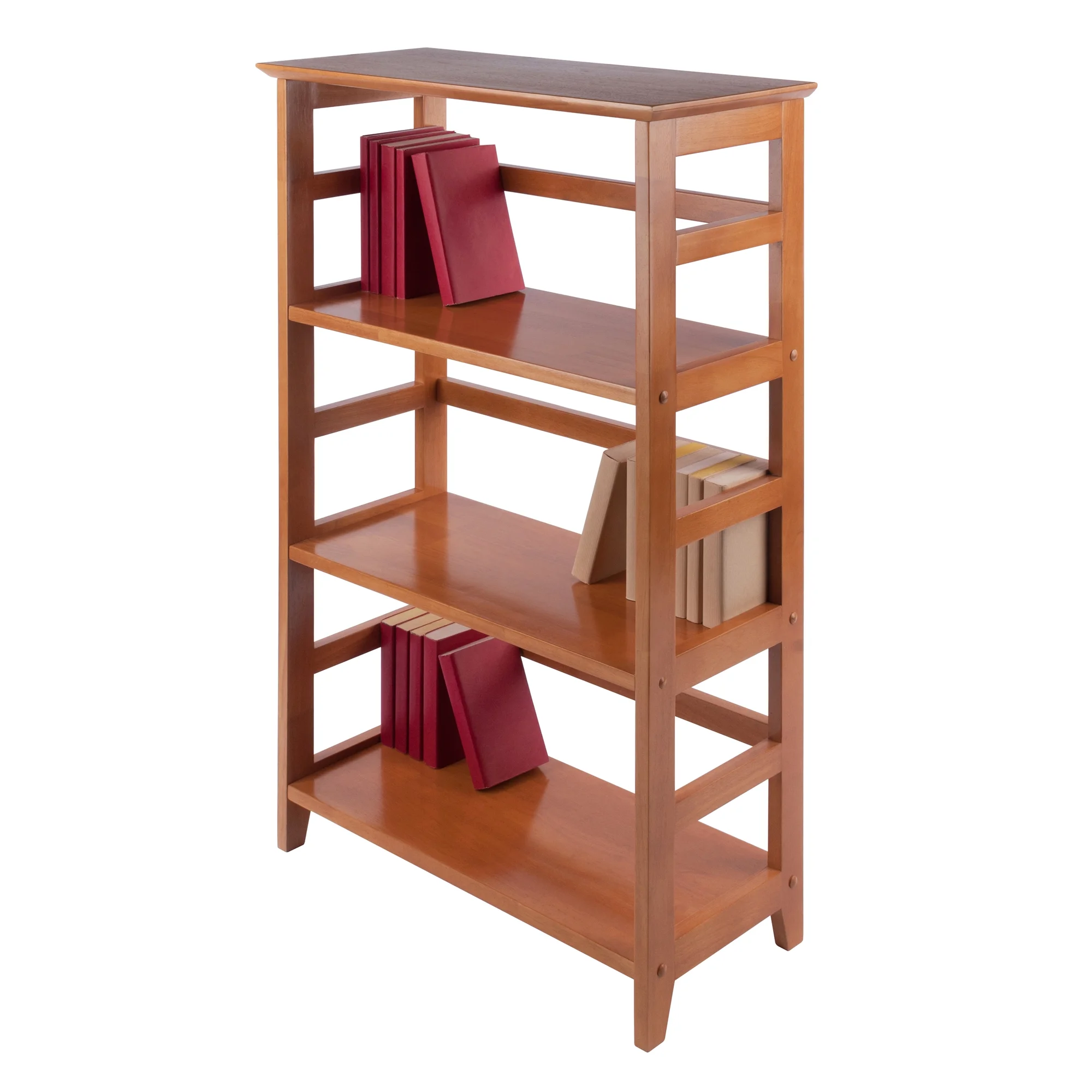 Winsome Wood Studio 3-Section Bookshelf, Honey Pine Finish