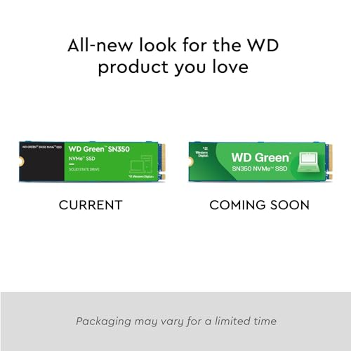 Western Digital 500GB WD Green SN350 NVMe Internal SSD Solid State Drive - Gen3 PCIe, M.2 2280, Up to 2,400 MB/s - WDS500G2G0C
