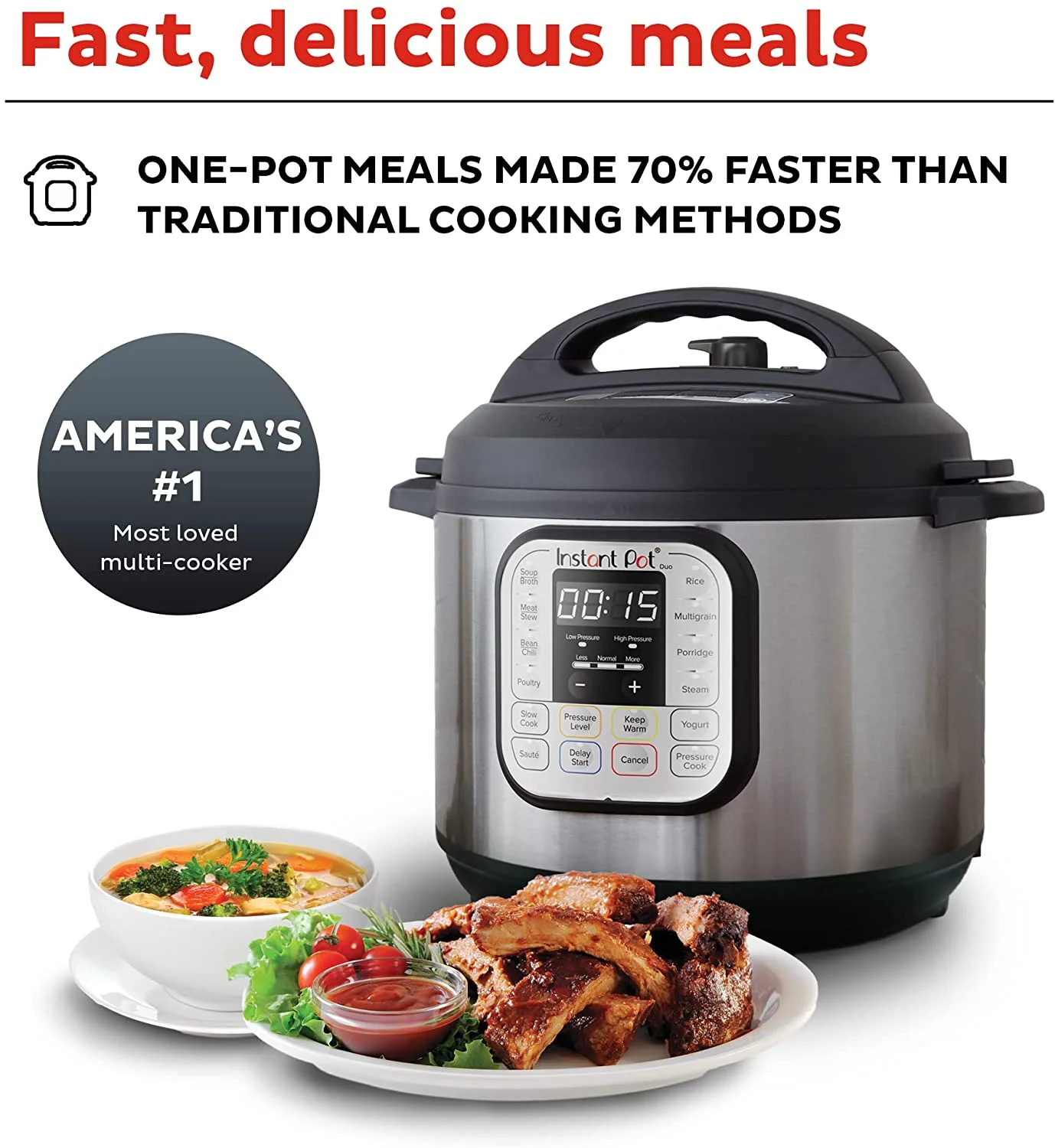 YINCHEN Duo 8 Qt Electric Pressure Cooker + Stainless Steel Inner Pot