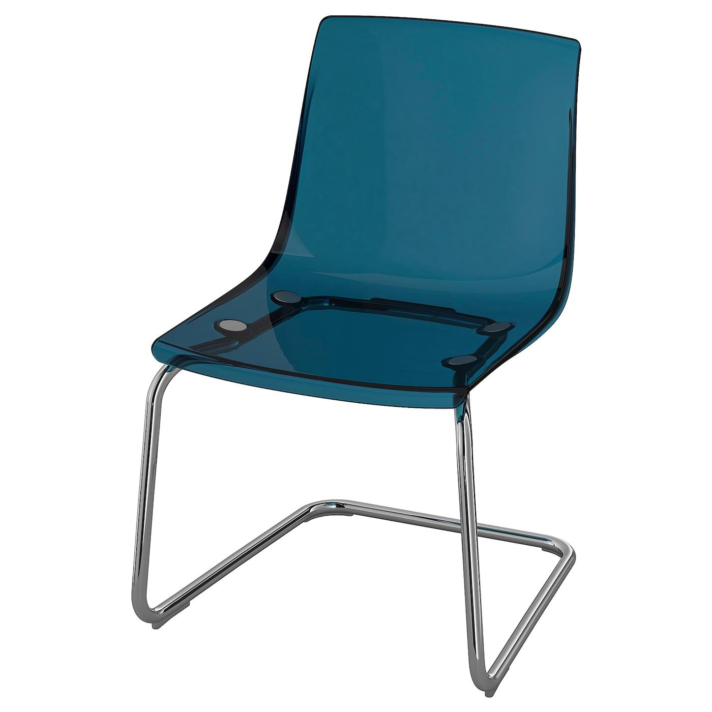 IKEA - Tobias Chair, Blue/Chrome Plated, Tested for: 243 lb
