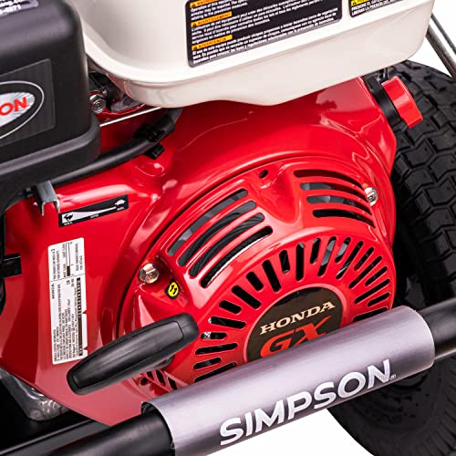Simpson 61014 3500 PSI at 2.5 GPM Honda GX200 with AAA AX300 Axial Cam Pump Cold Water Professional Gas Pressure Washer PS61002-S