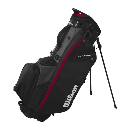Wilson Feather Golf Cart Bag - Black/Grey/Red