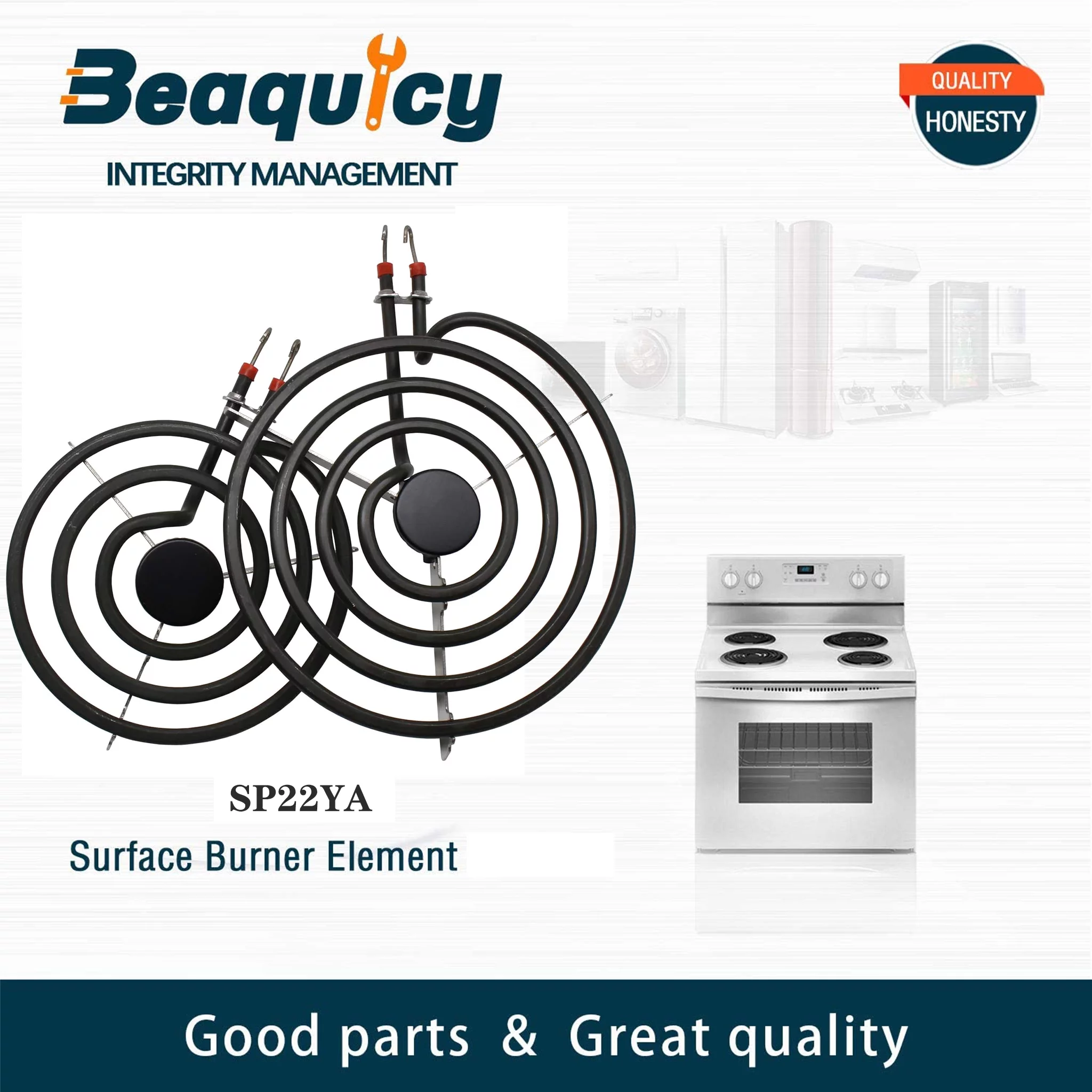 Beaquicy WB30X253 and WB30X254 Electric Range Burner Element Unit Set SP22YA
