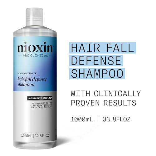Nioxin Hair Fall Defense Shampoo | Activates Hair Follicles for Visibly Less Hair Loss | 33.8 Fl Oz + Nioxin Hair Fall Defense Intensive Daily Leave-In Hair Treatment | 2.3 Fl oz.