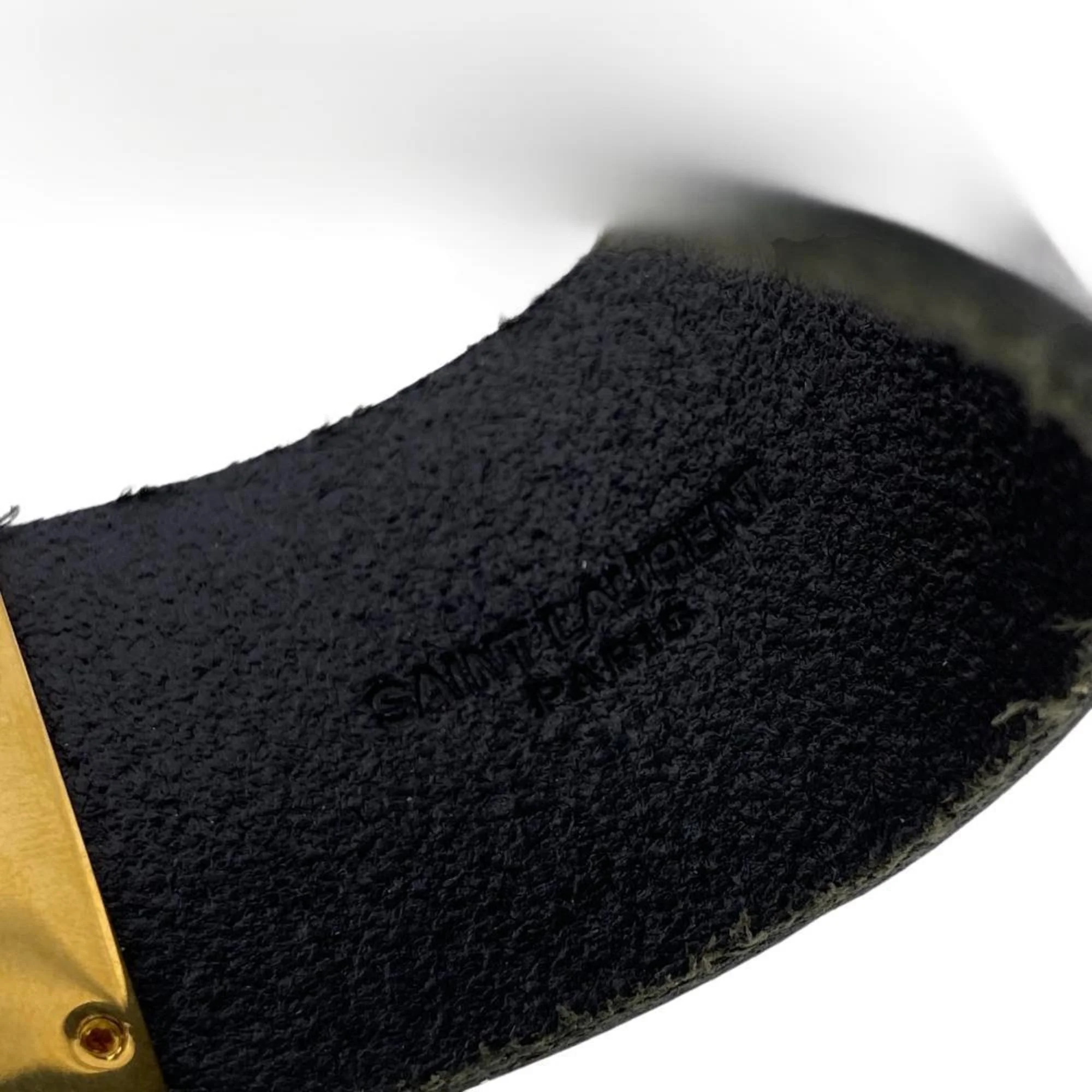 Pre-Owned Yves Saint Laurent SAINT LAURENT PARIS Saint Laurent Paris bangle black ladies (Good)