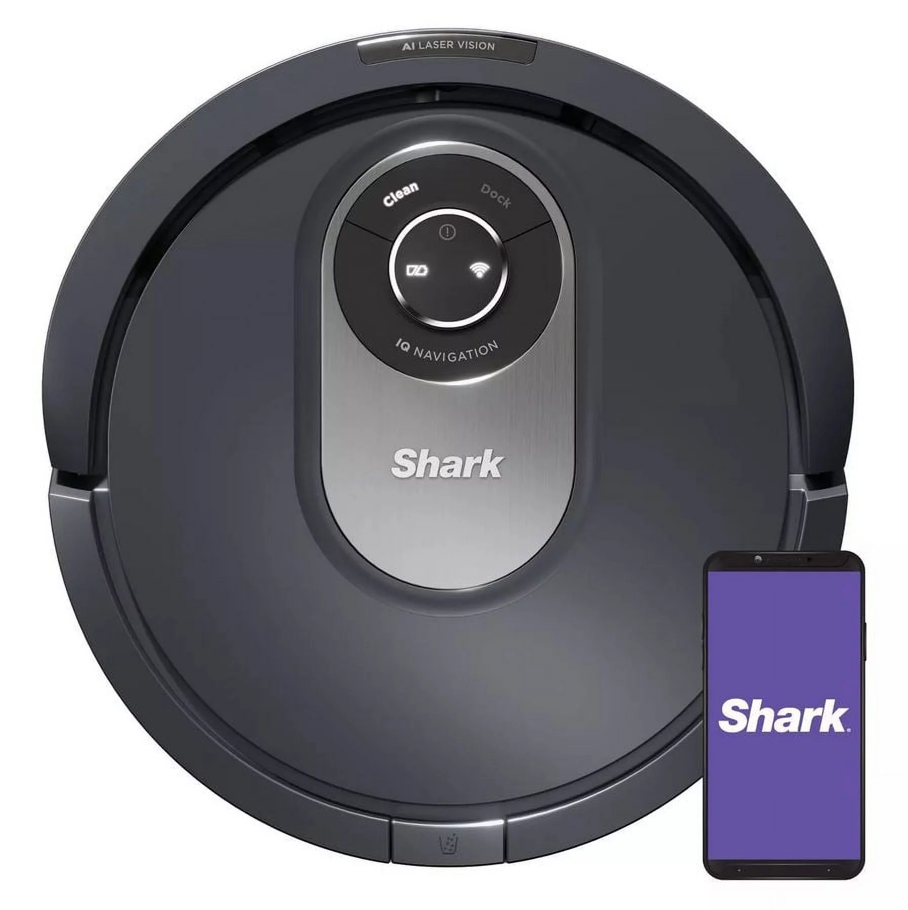 Restored Shark AI Robot Vacuum RV2011 with IQ Navigation and AI Laser Vision (Refurbished)