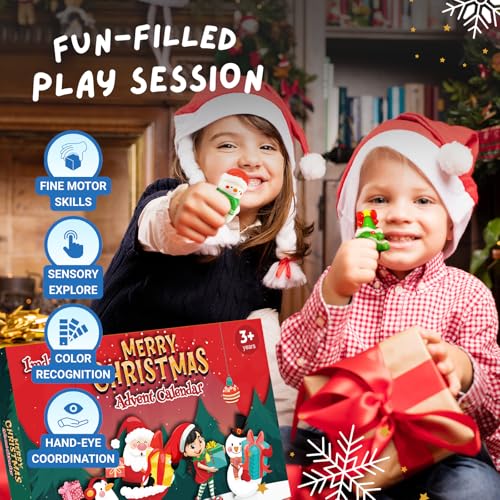 Fidget Toy Advent Calendar 2025, Christmas Advent Calendar for Kids, Toddlers, Boys, Girls, Squishy Squeeze Toys Gifts Christmas Countdown