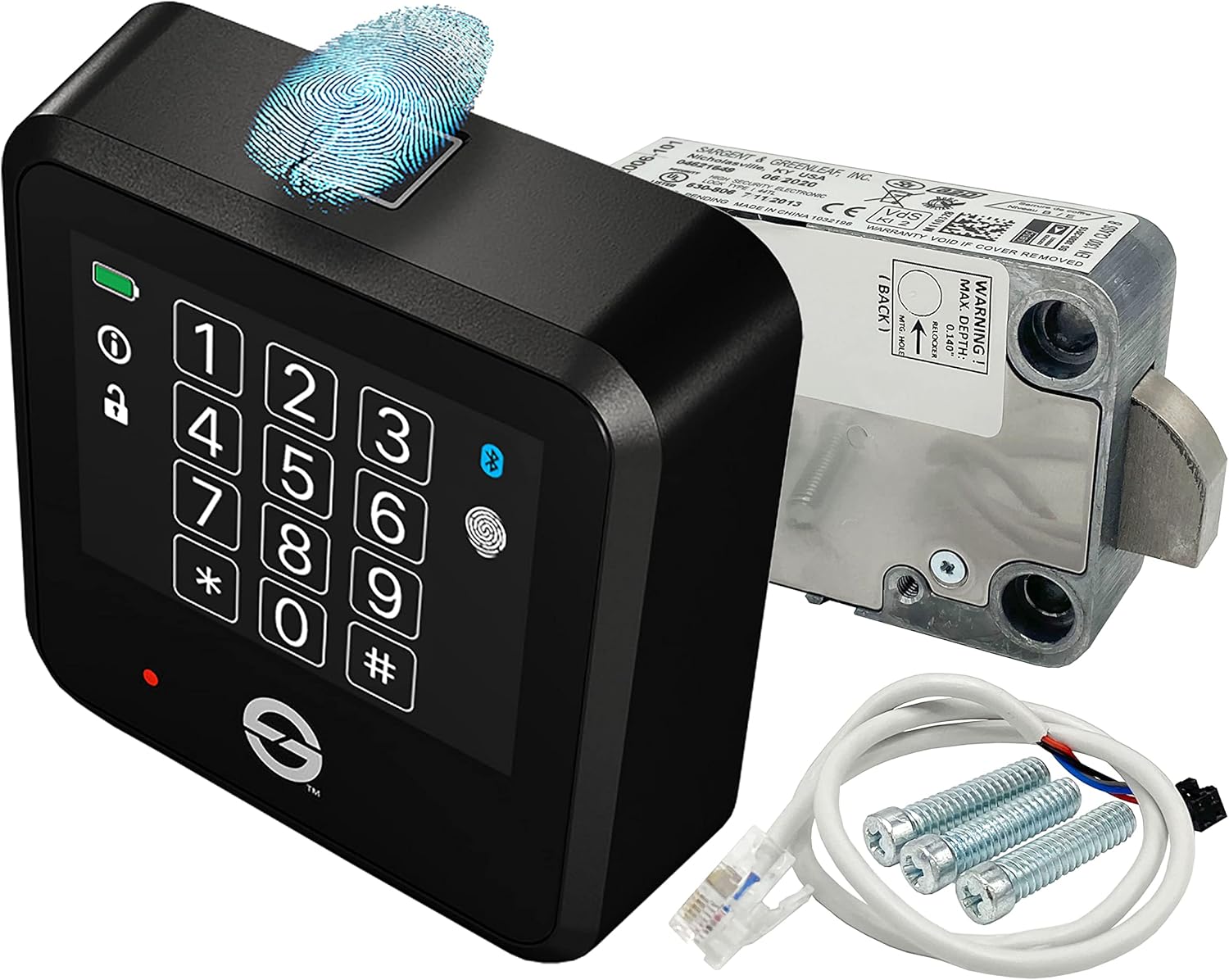 Sargent and Greenleaf I-Series Biometric Keypad with Titan Electronic Safe Lock, Fingerprint Lock, Digital Keypad, Digital Safe Lock, Fingerprint Scanner Lock