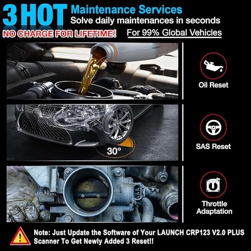 LAUNCH CRP123 OBD2 Scanner-2024 Newest Model Engine/ABS/SRS/Transmission Diagnostic Scan Tool SRS Airbag Code Reader,Lifetime Free Update