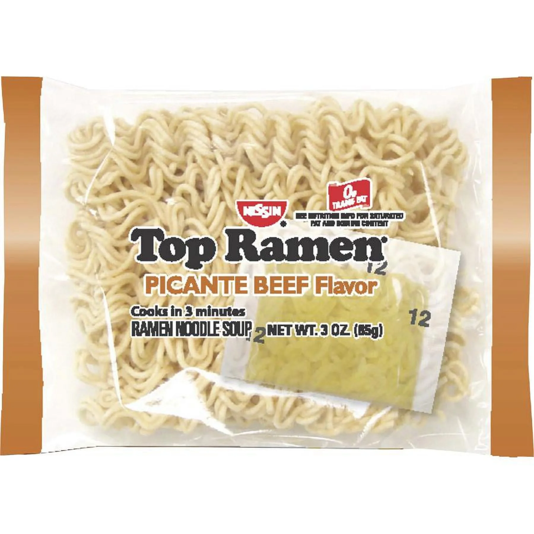 (24 Packs) Nissin Top Ramen Picante Beef Flavor, 3 oz