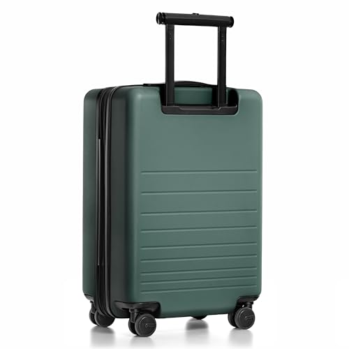 Traveler's Choice Markham Hardside Expandable Luggage with Double Spinner Wheels, Carry-On 21-Inch Suitcase, Green